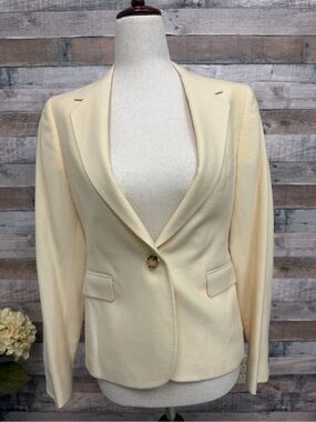 Cream 100% Wool Blazer 6